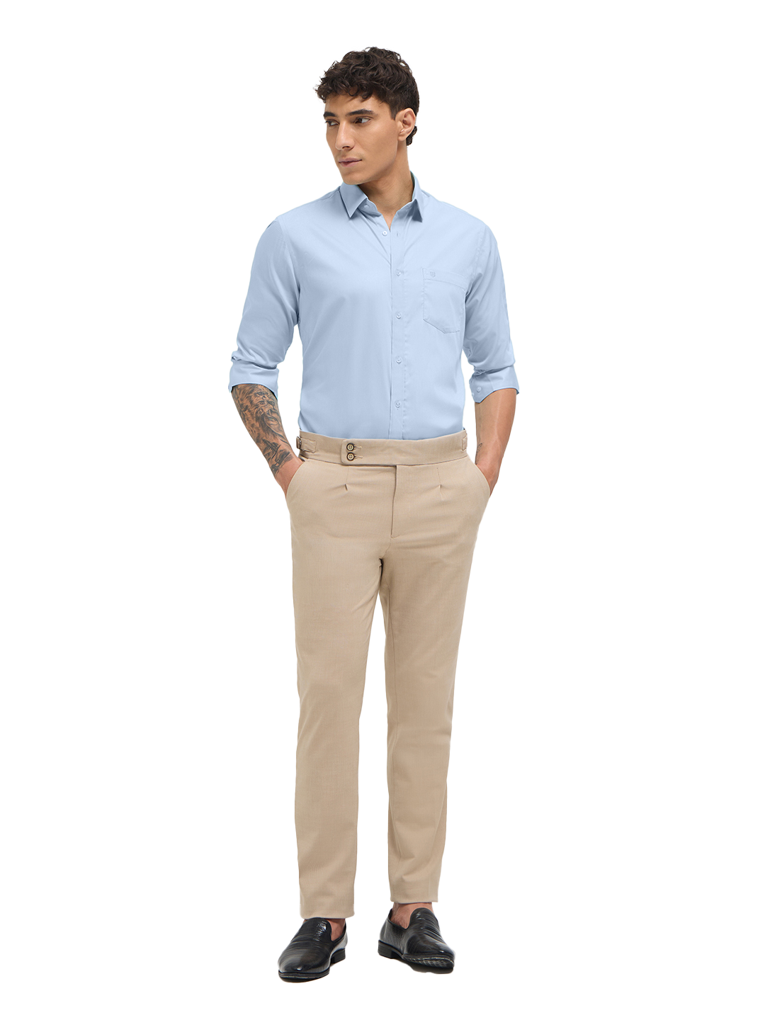 Light Blue Solid Formal Shirt