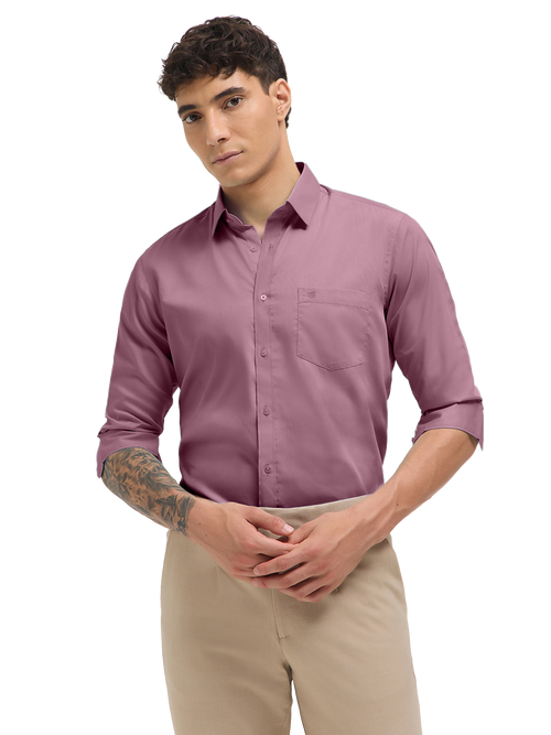 Dusty Pink Solid Formal Shirt