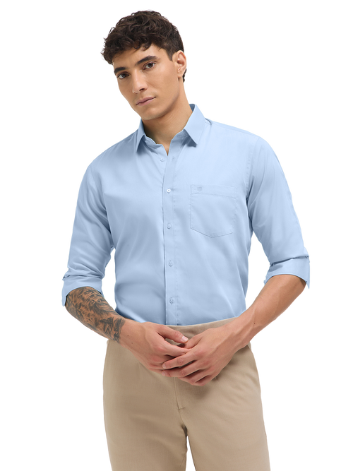 Light Blue Solid Formal Shirt