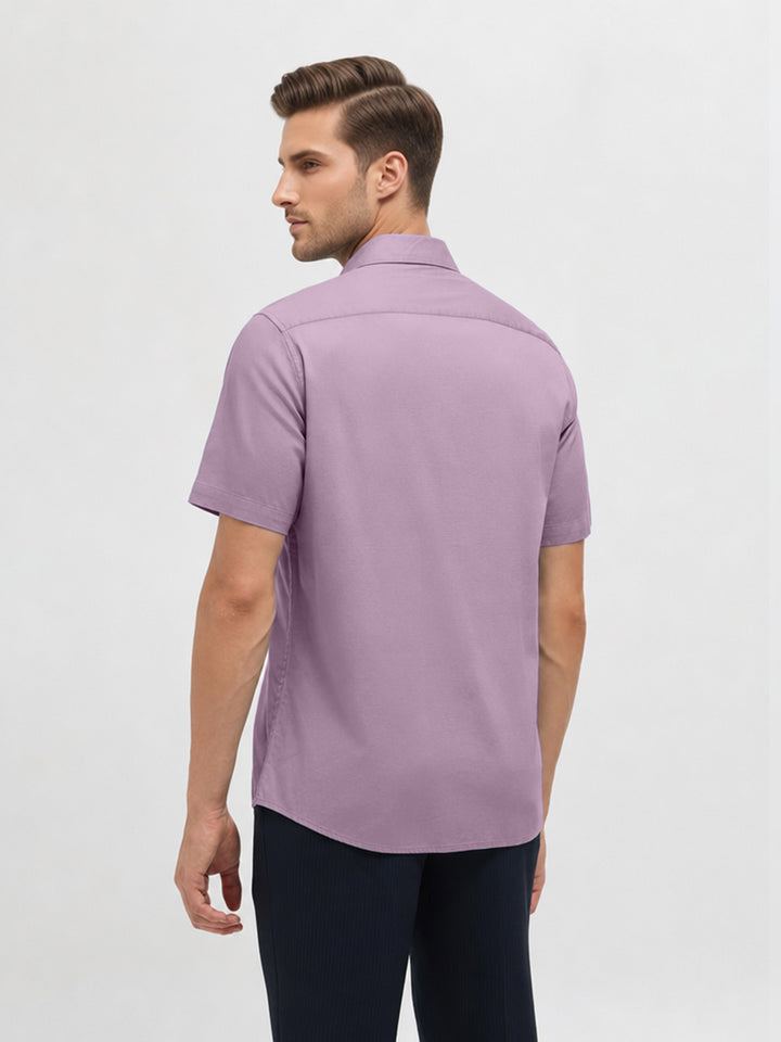 Lavender Fog Solid Casual Shirt