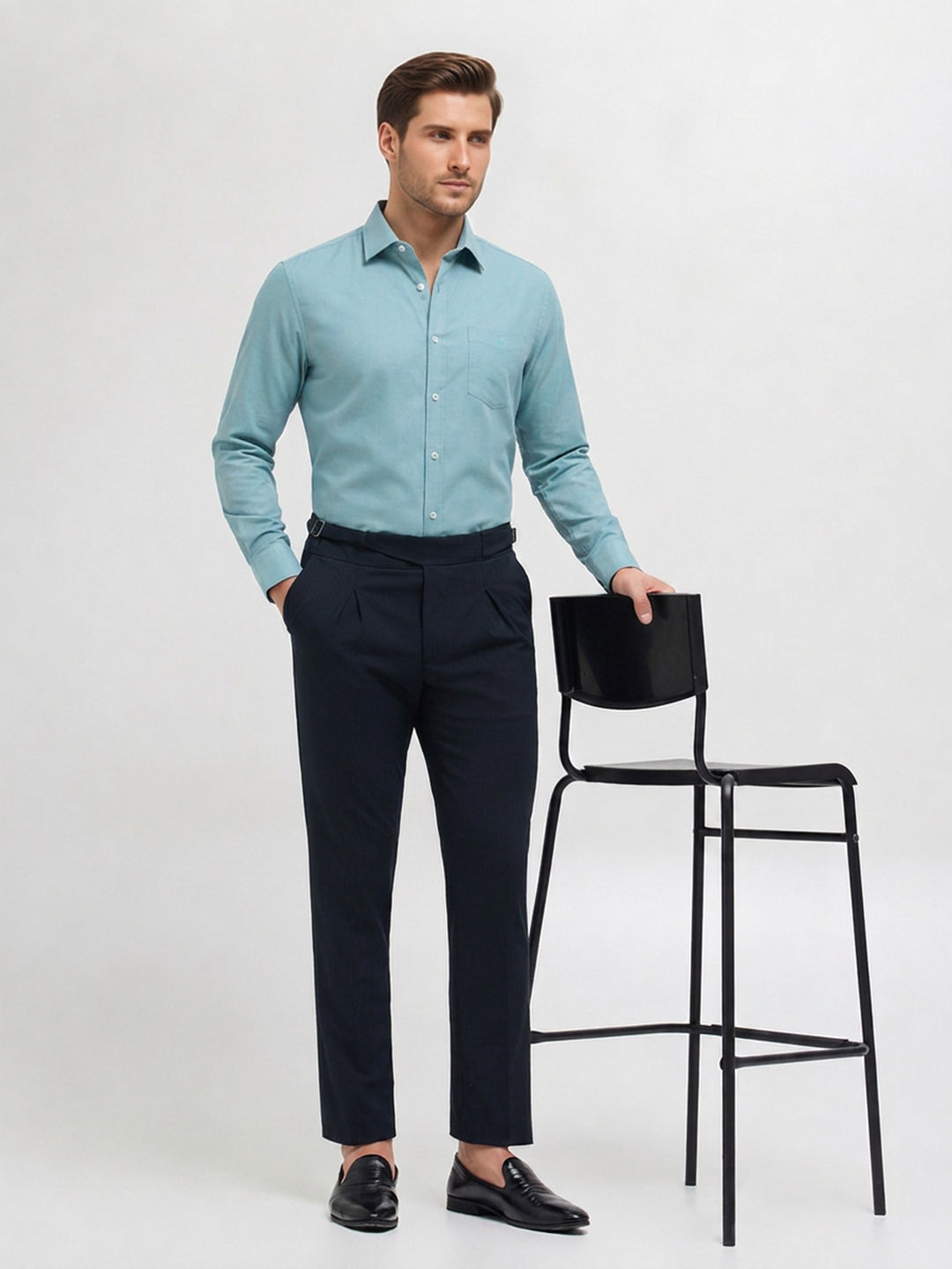 Arctic Blue Solid Casual Shirt