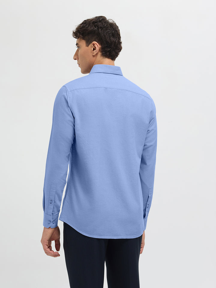 Frozen Blue Solid Casual Shirt
