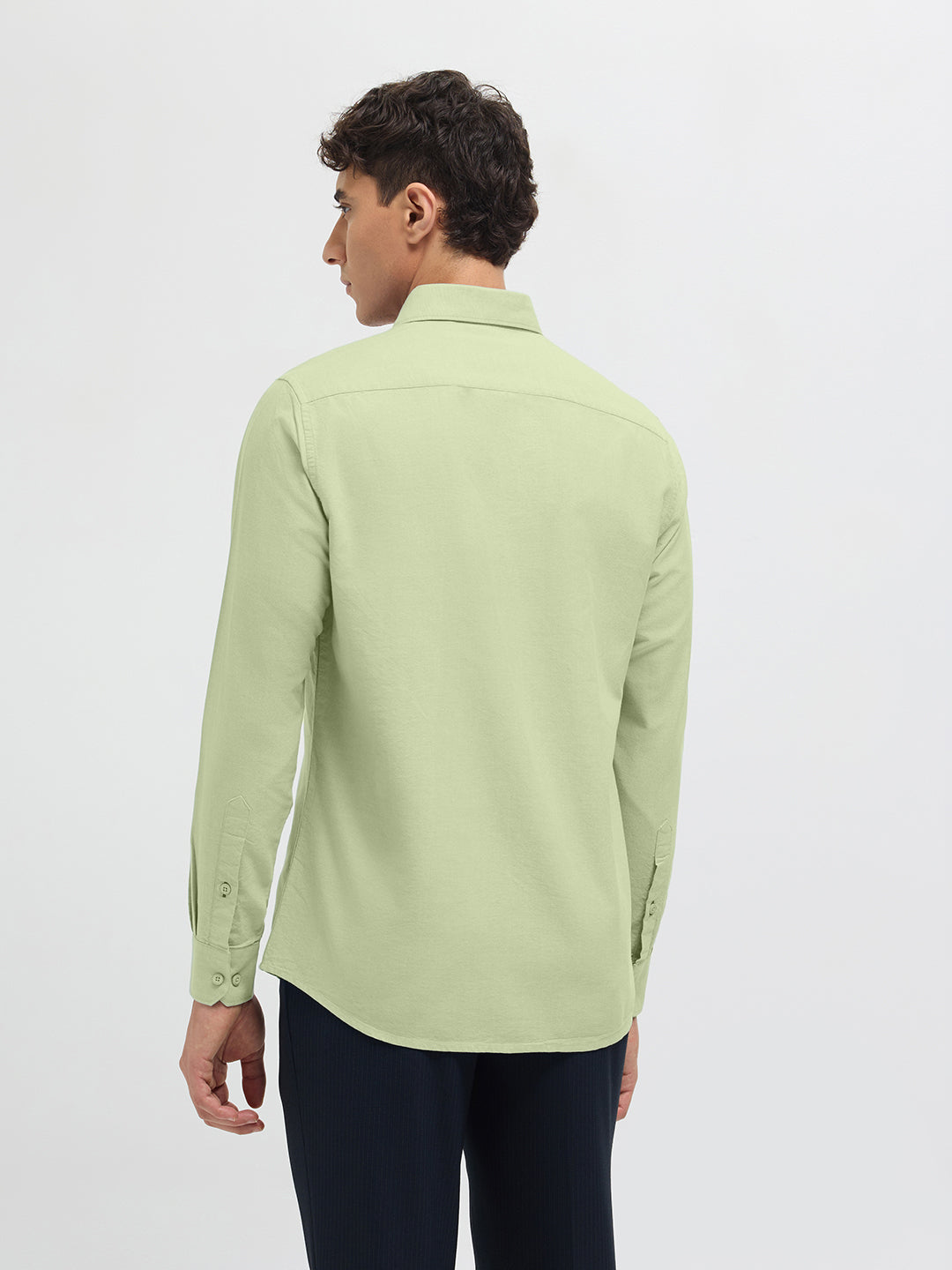 Dusty Olive Solid Casual Shirt