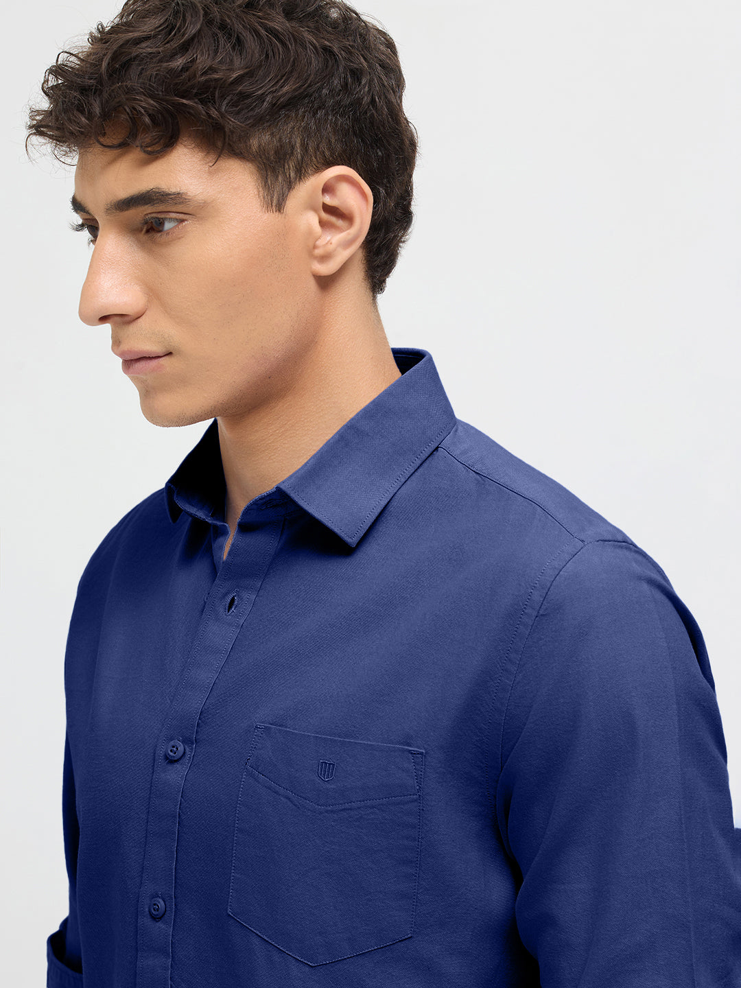 Ink Navy Solid Casual Shirt