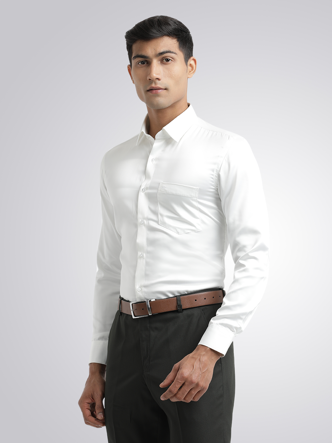 Off White Satin Premium Shirt