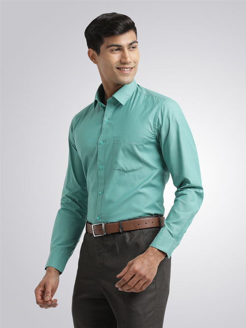 Aqua Green Fil-a-Fil Solid Shirt