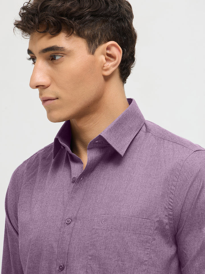 Light Purple Solid Formal Shirt