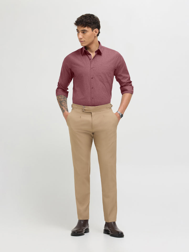 Light Wine Solid Formal Shirt