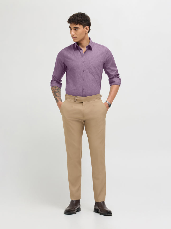 Light Purple Solid Formal Shirt