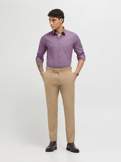 Light Purple Solid Formal Shirt