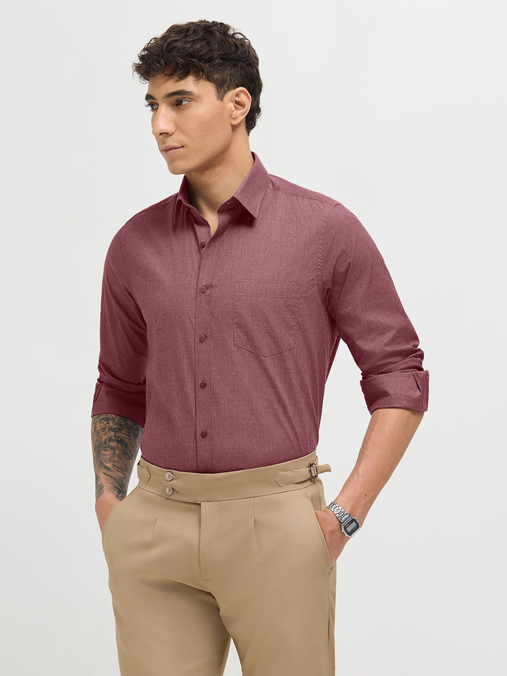 Light Wine Solid Formal Shirt