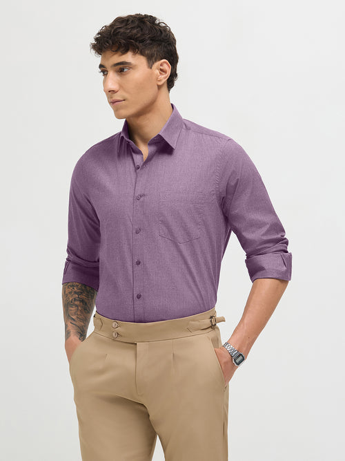 Light Purple Solid Formal Shirt