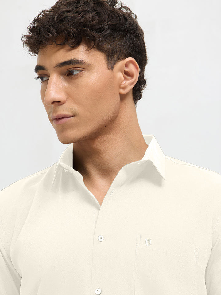 Ivory Solid Formal Shirt