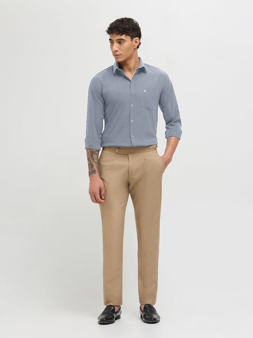 Slate Blue Solid Formal Shirt