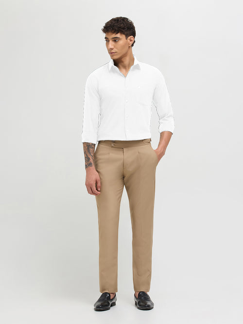 Cloud White Solid Formal Shirt