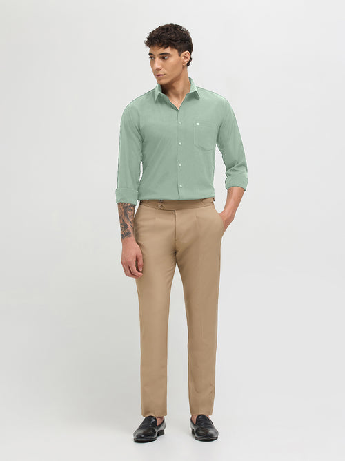 Light Dusky Teal Solid Formal Shirt