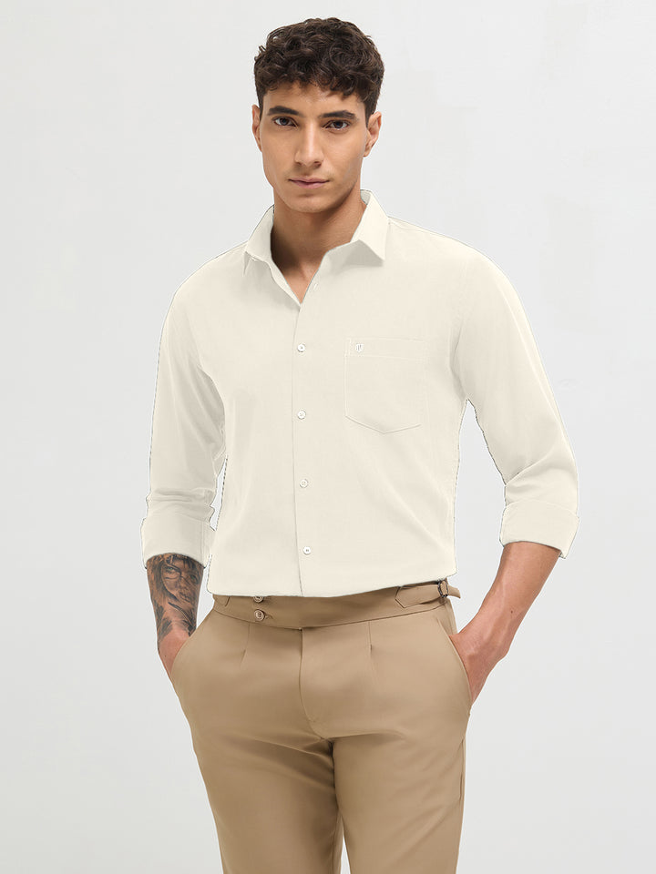 Ivory Solid Formal Shirt