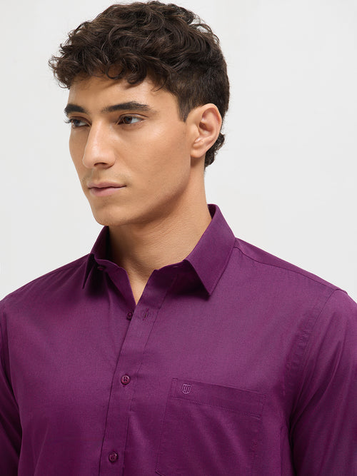 Crimson Rose Solid Formal Shirt
