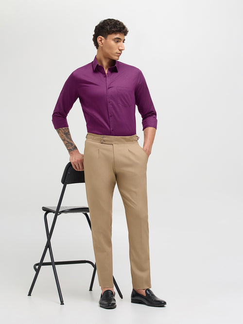 Crimson Rose Solid Formal Shirt