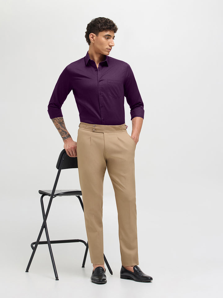 Royal Purple Solid Formal Shirt