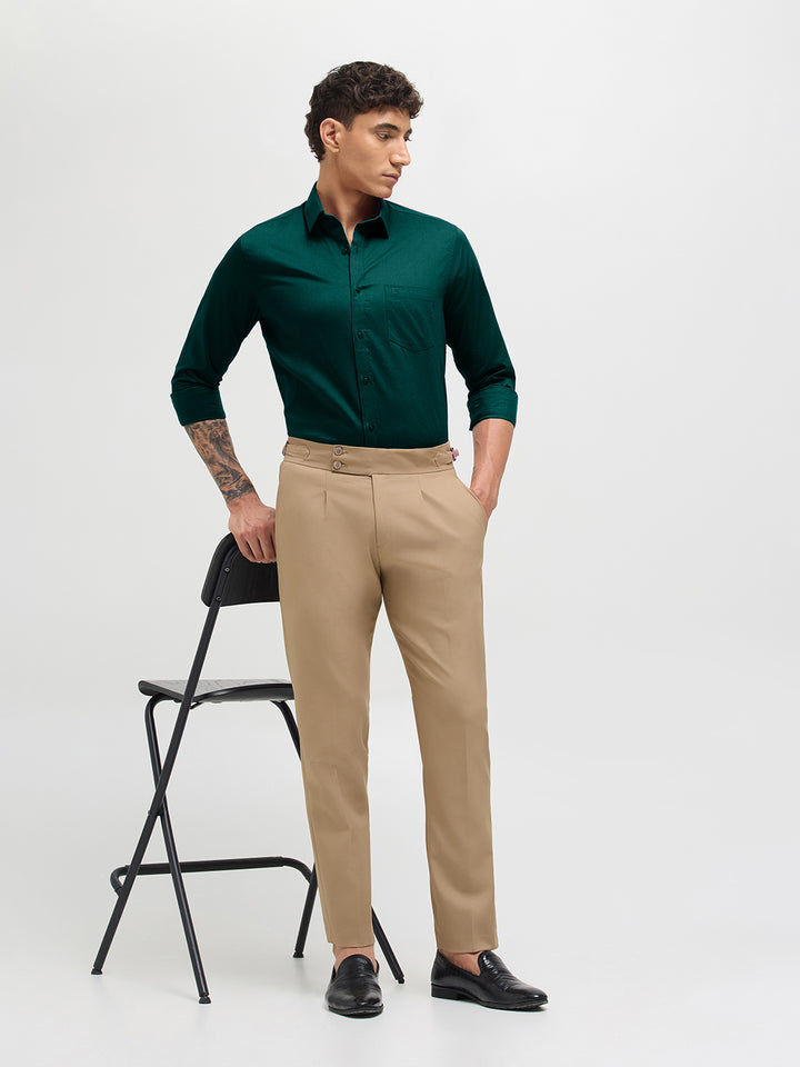 Ocean Teal Solid Formal Shirt