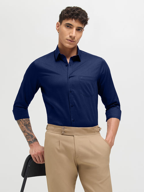 Midnight Blue Solid Formal Shirt