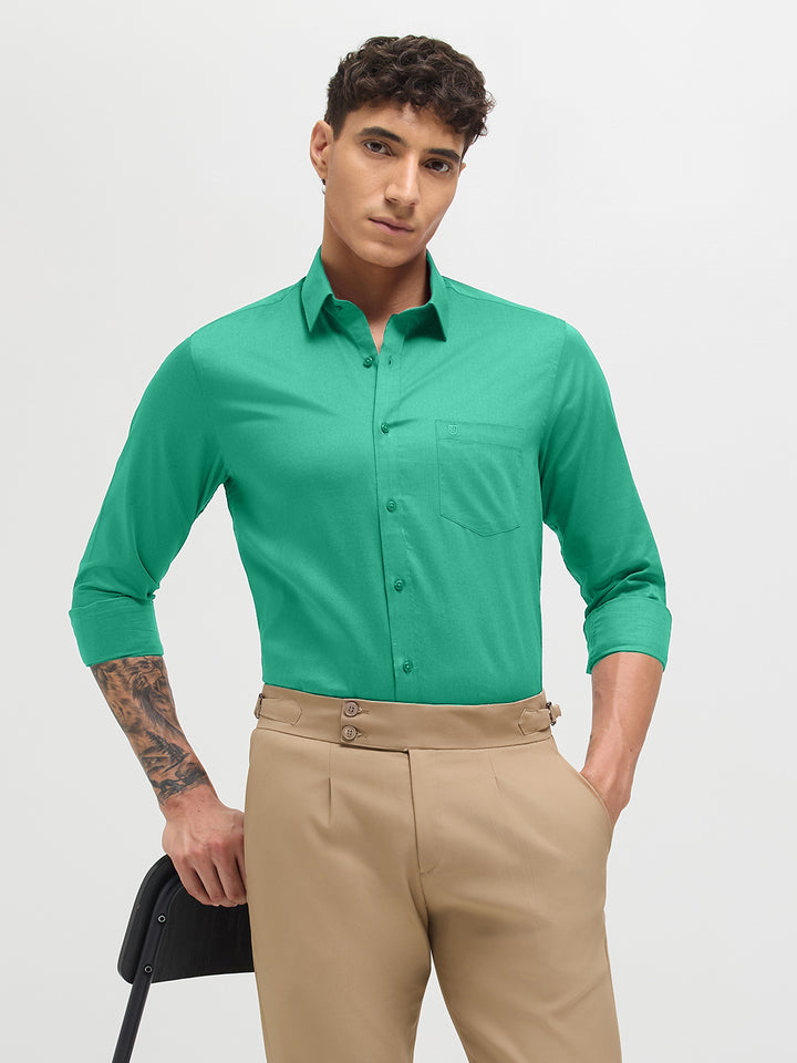 Aqua Mint Solid Formal Shirt