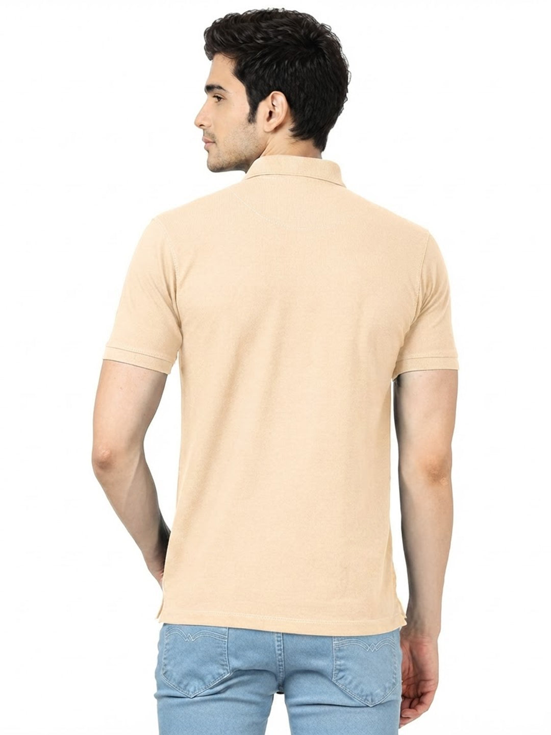 Fawn Plain Casual Polo T shirt