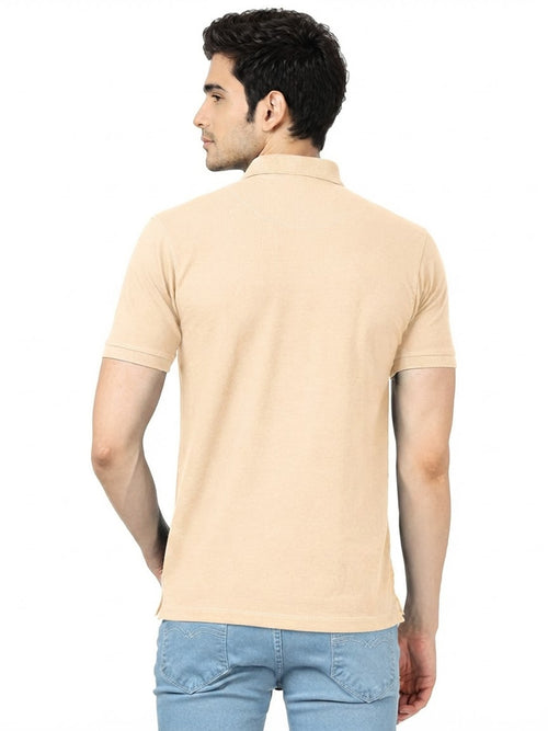 Fawn Plain Casual Polo T shirt
