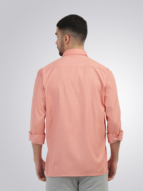 Peach Fil-a-Fil Solid Shirt