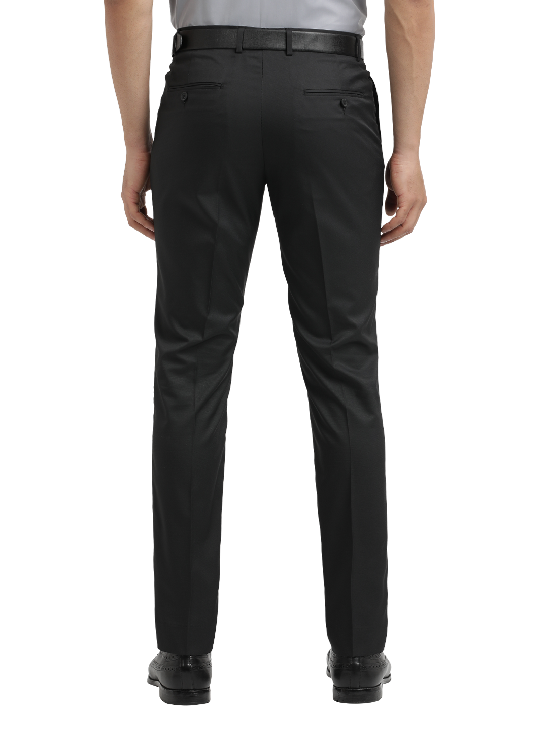 Black Micro Dobby Formal Trousers