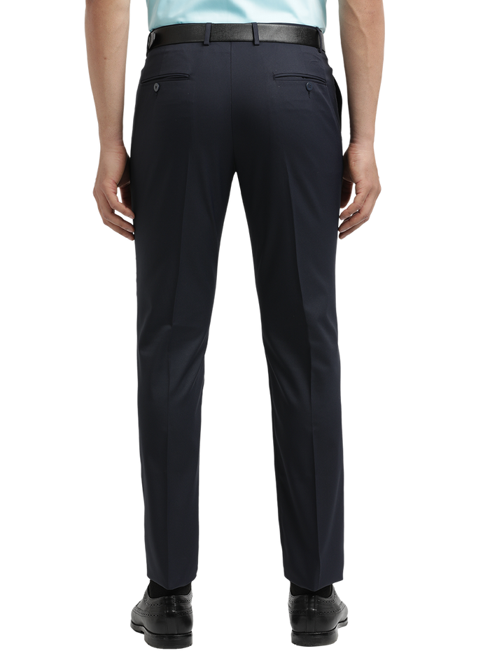 Navy Micro Dobby Formal Trousers