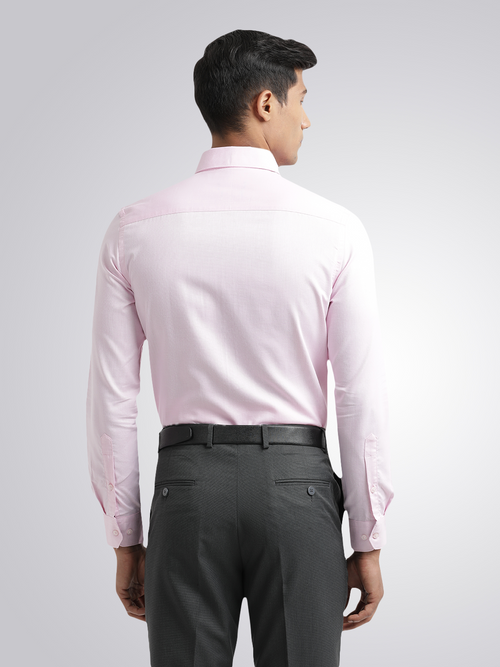 Baby Pink Micro Dobby Solid Shirt