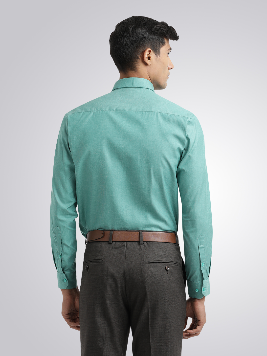 Aqua Green Fil-a-Fil Solid Shirt