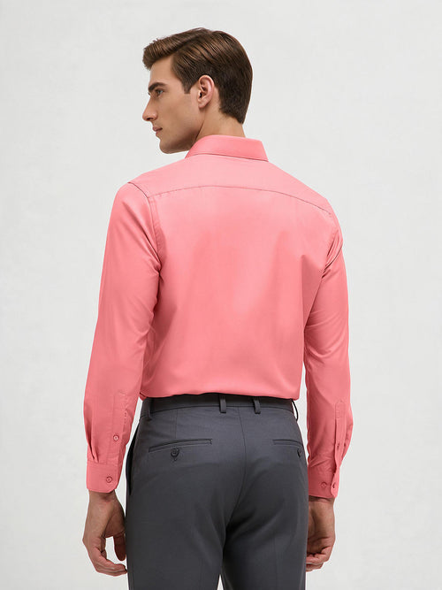 Deep Peach Solid Formal Shirt