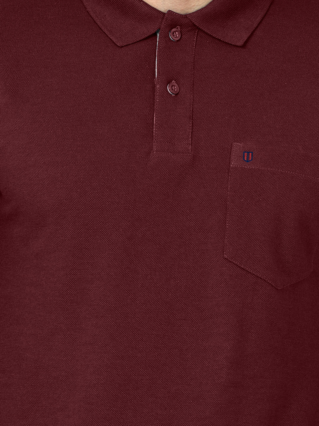 Maroon Plain Casual Polo T Shirt