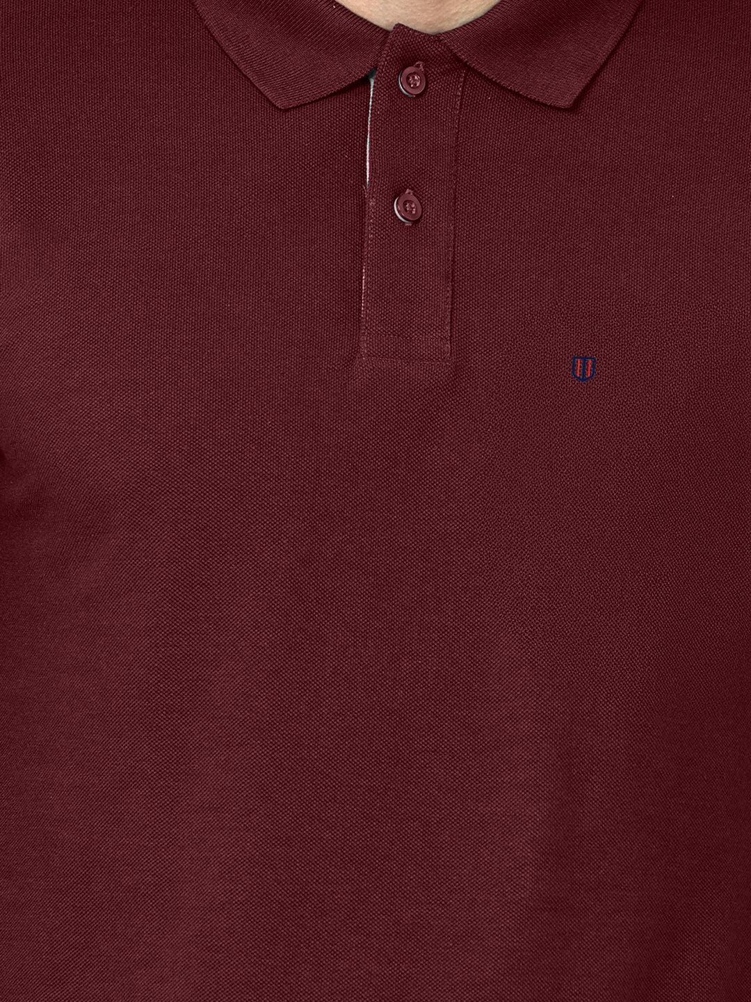 Maroon Plain Polo T Shirt