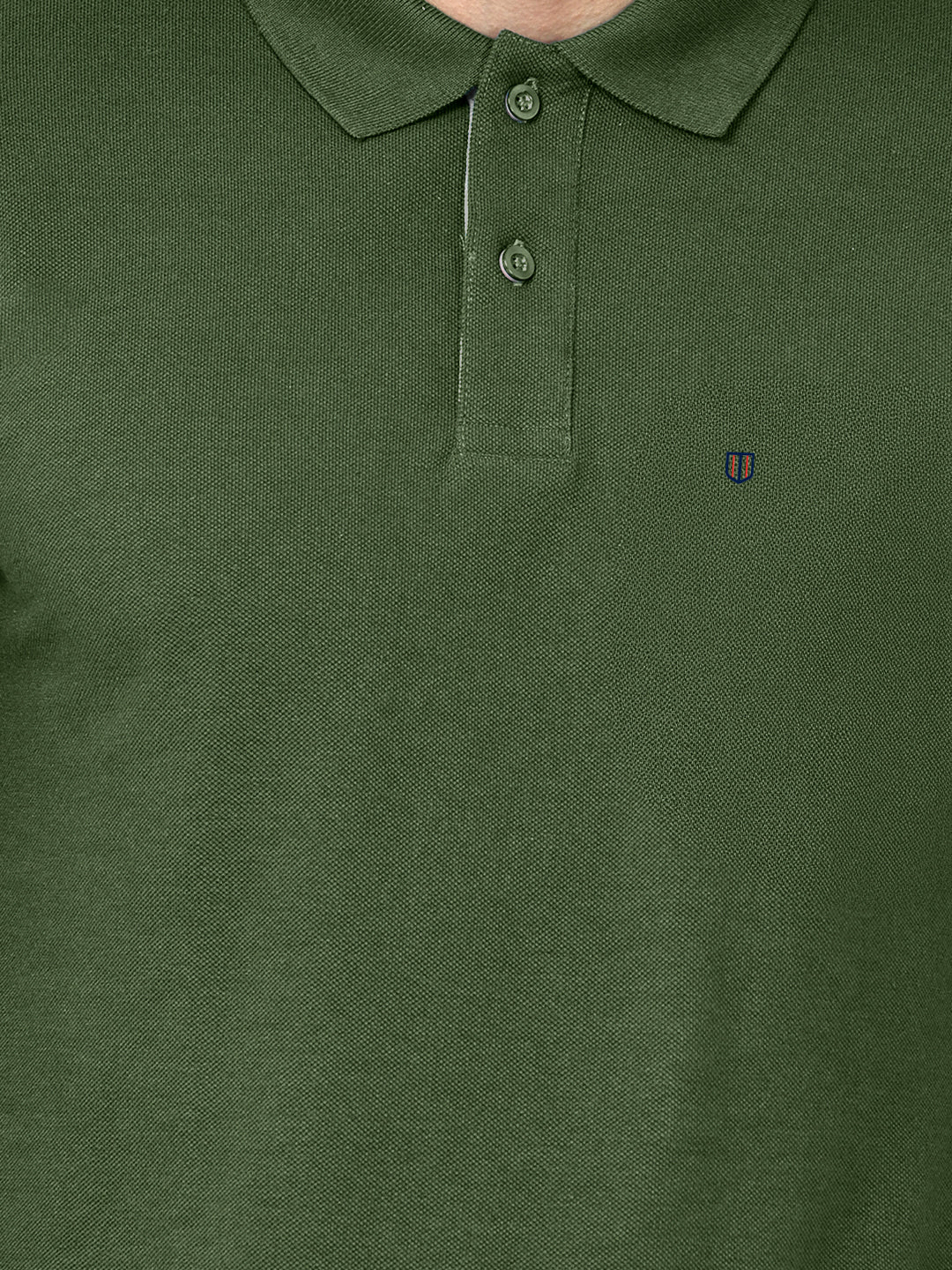 Olive Green Plain Polo T Shirt