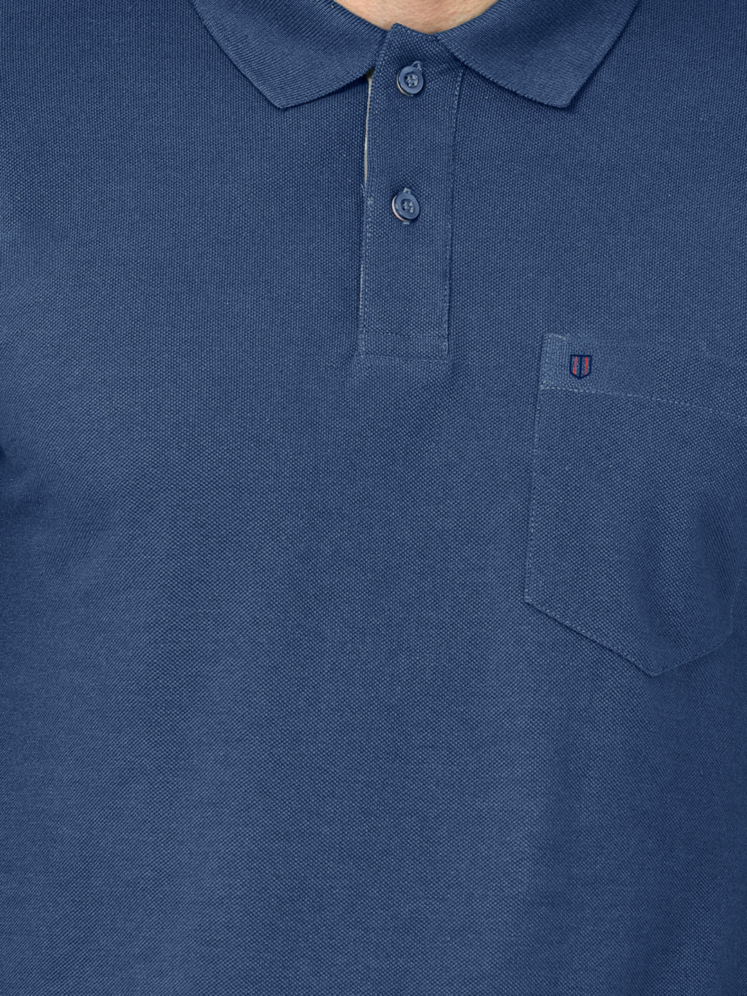 Cobalt Blue Plain Casual Polo T Shirt