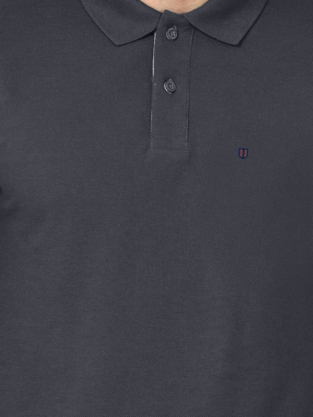 Charcoal Plain Polo T Shirt