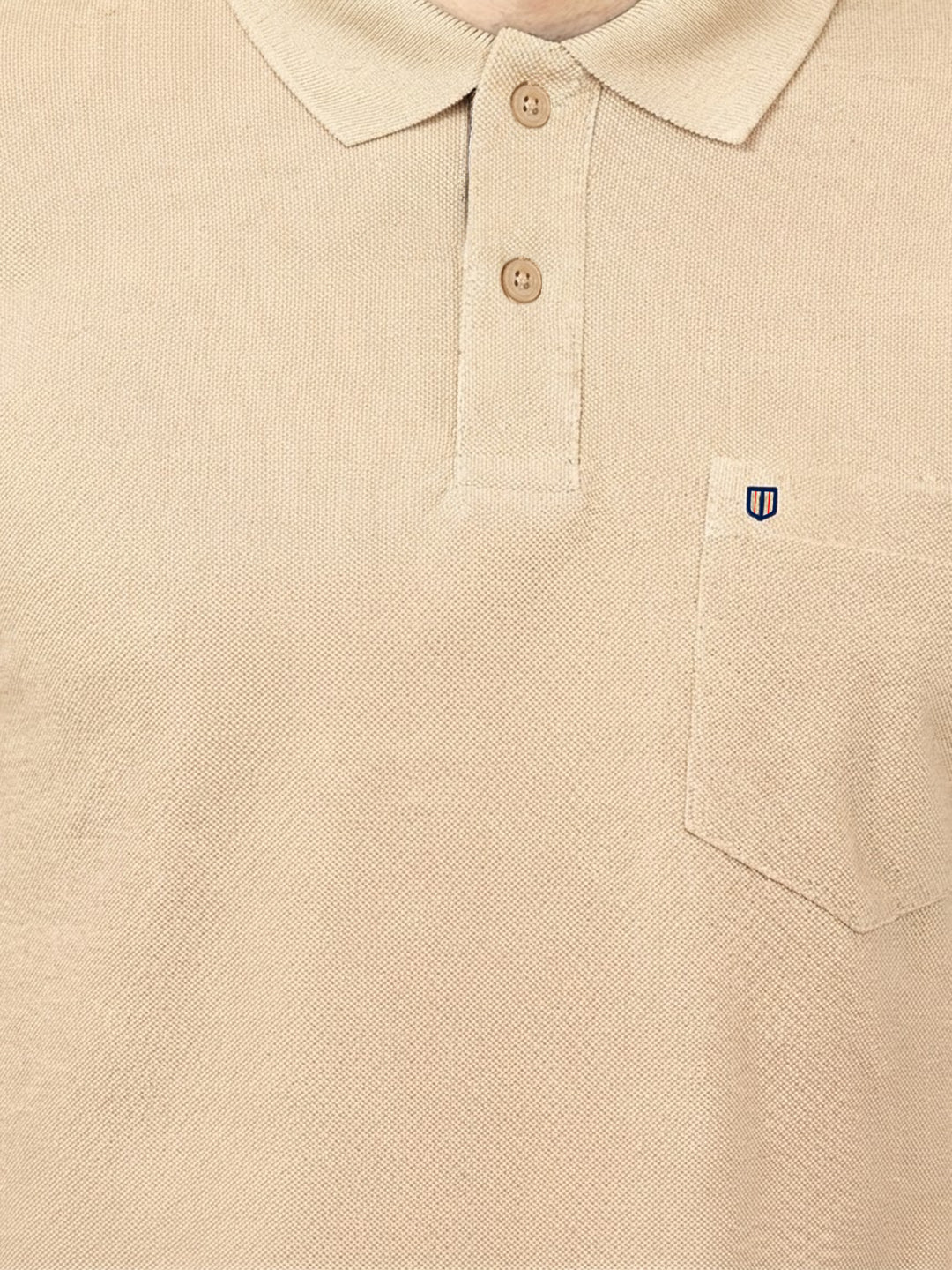 Fawn Plain Casual Polo T shirt
