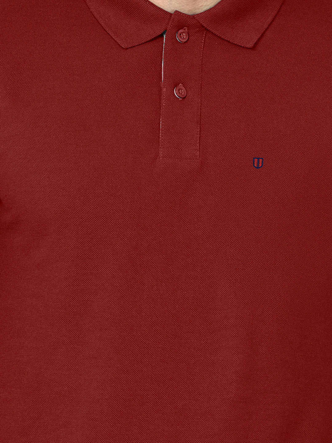 Burgundy Plain Polo T Shirt