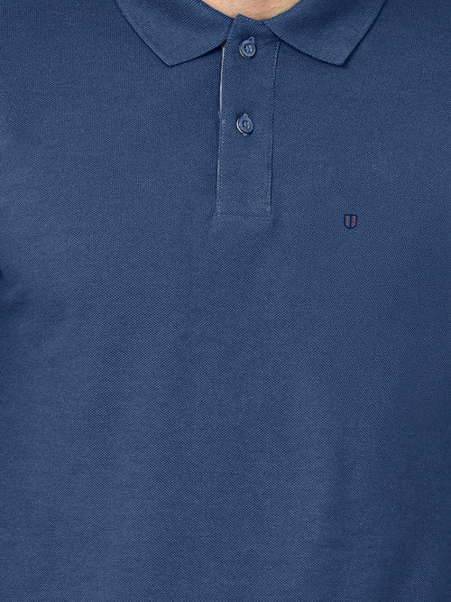 Cobalt Blue Plain Polo T Shirt
