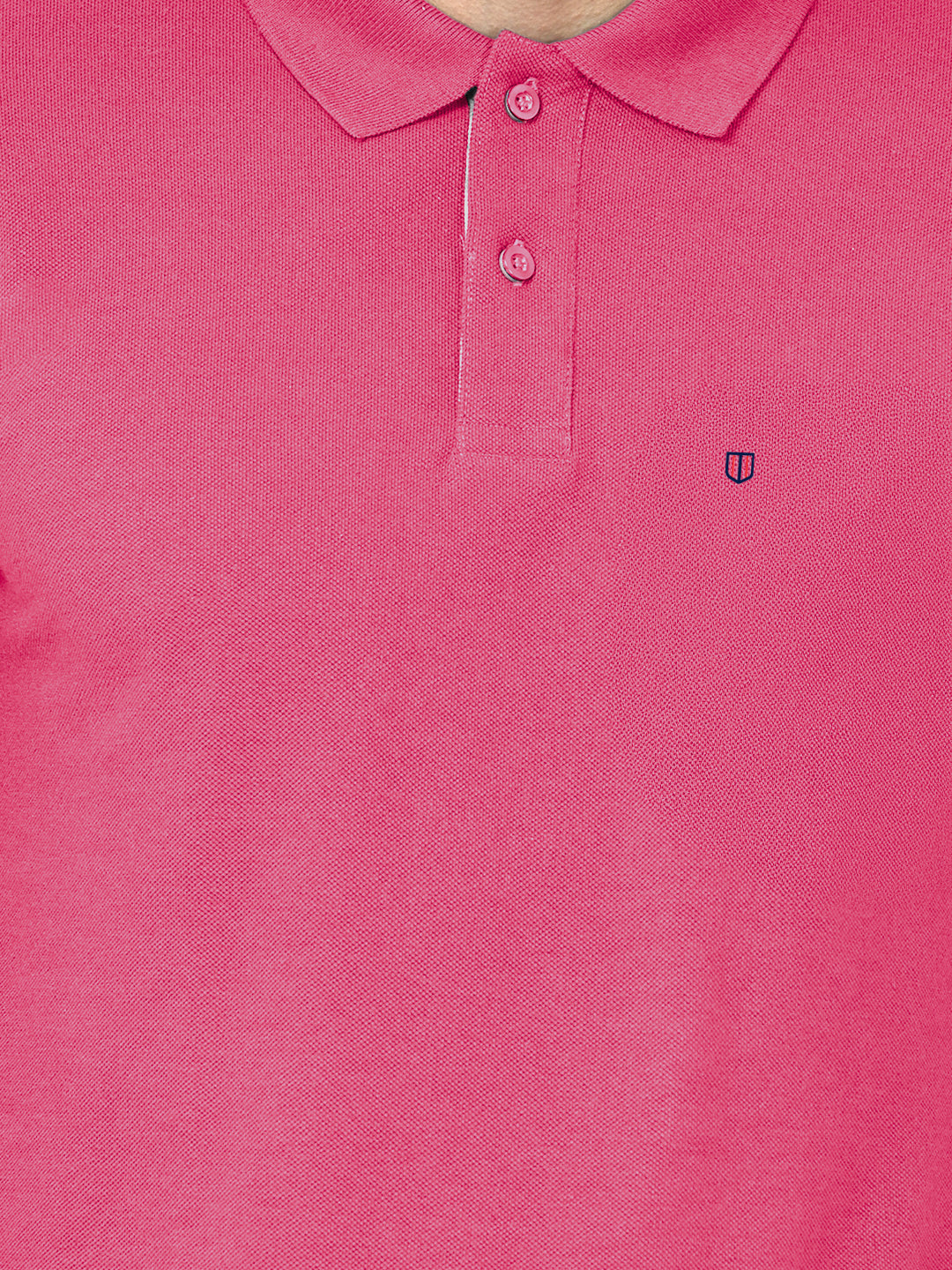 Magenta Pink Plain Polo T Shirt