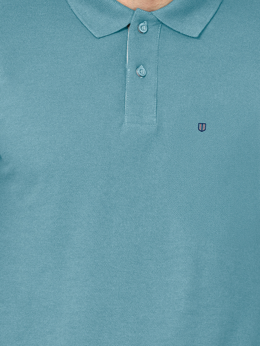 Steel Blue Plain Polo T Shirt
