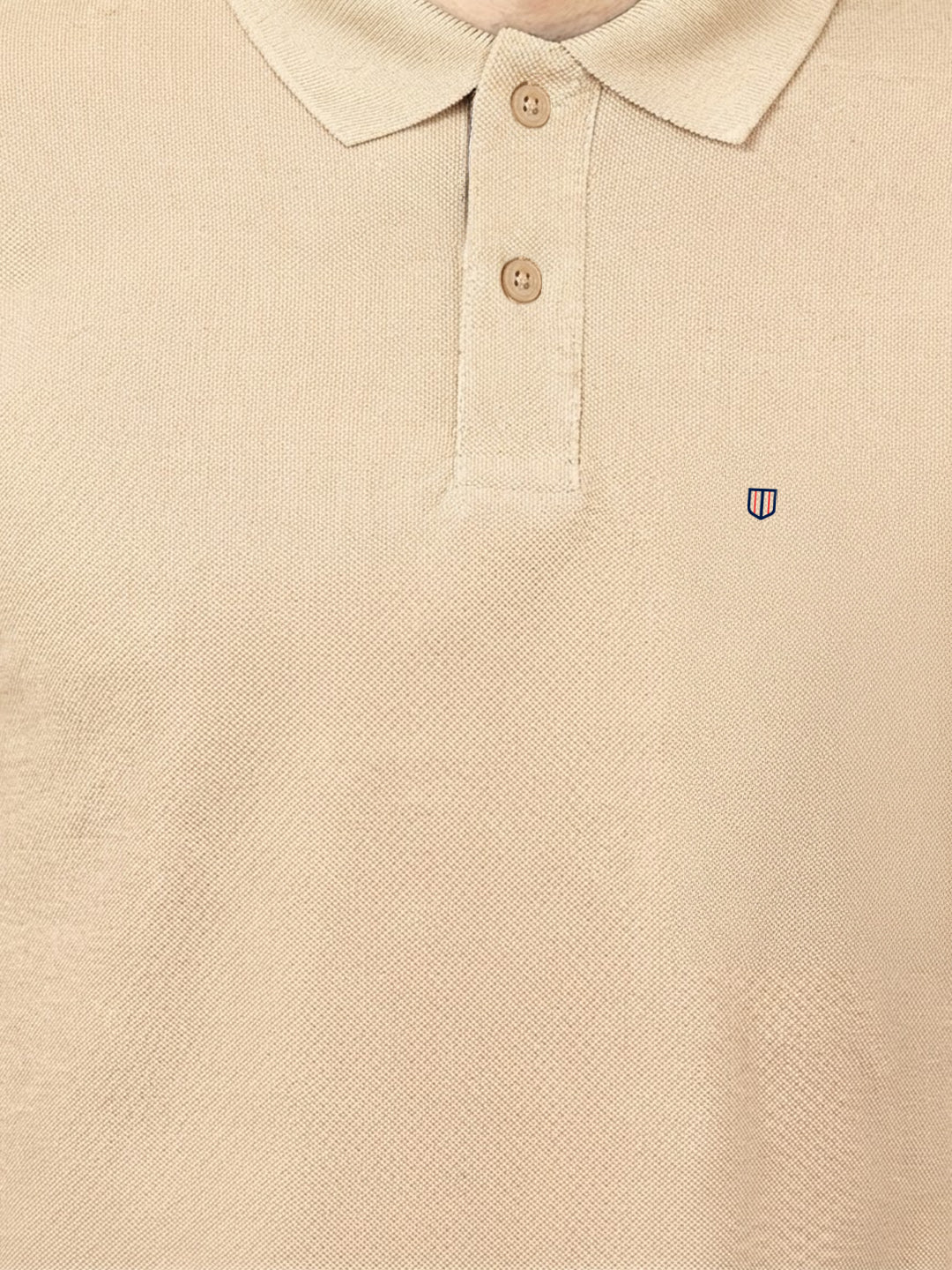 Fawn Beige Plain Polo T Shirt