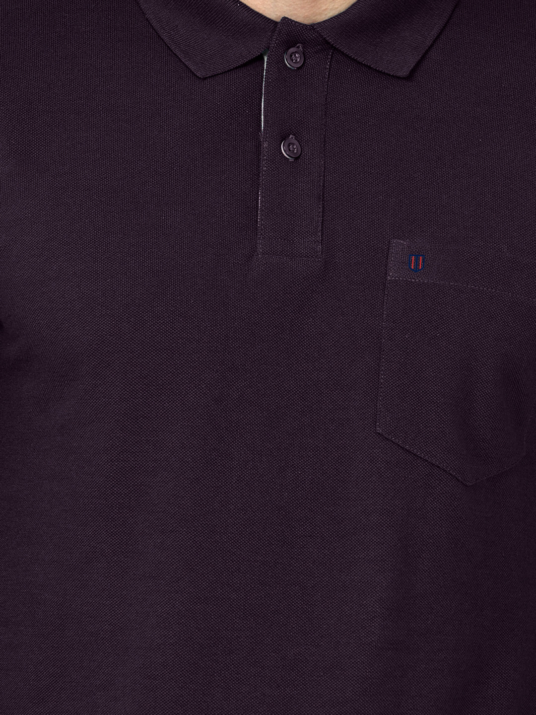 Purple Plain Casual Polo T shirt