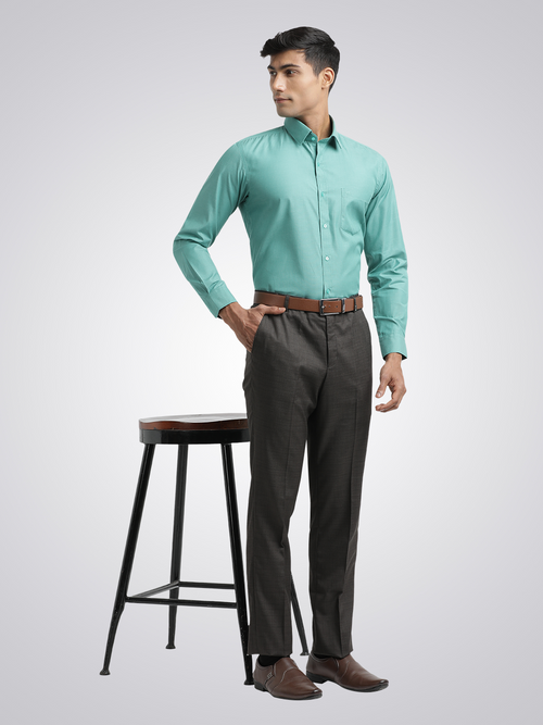 Aqua Green Fil-a-Fil Solid Shirt