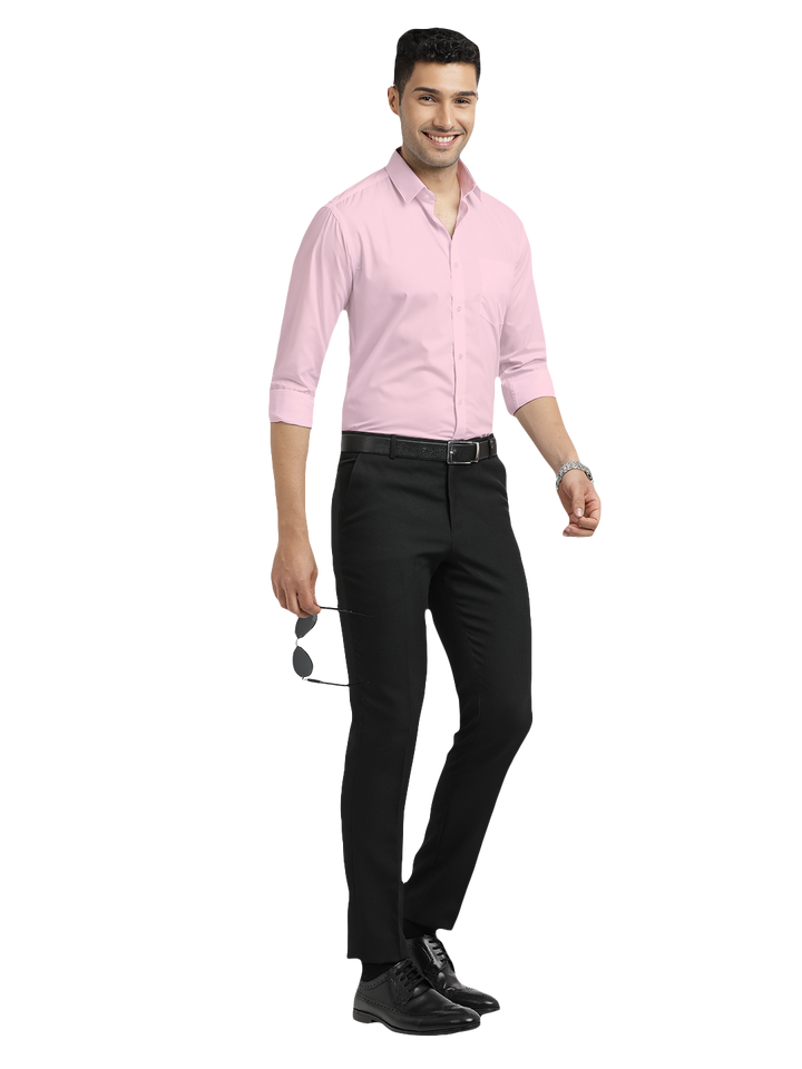 Light Pink Solid Formal Shirt