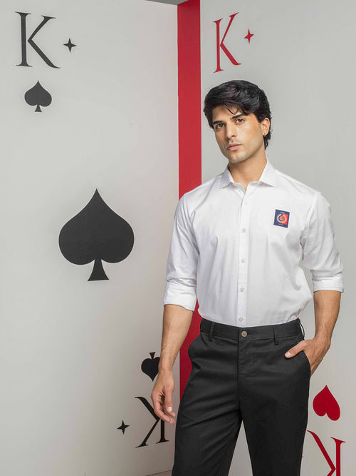 White Plain Casual Shirt